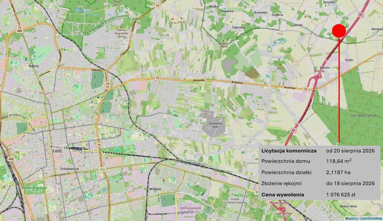 Blisko Łodzi, las, ogromna działka, licytacja komornicza Plichtów - zdjęcie 3