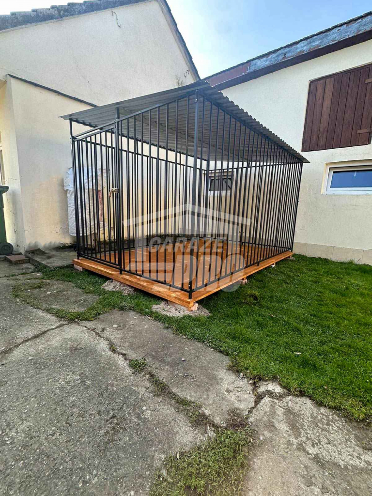 Kojec dla psa 2x3m  - Podłoga drewniana - Dach spad w bok GP440 Czersk - zdjęcie 2