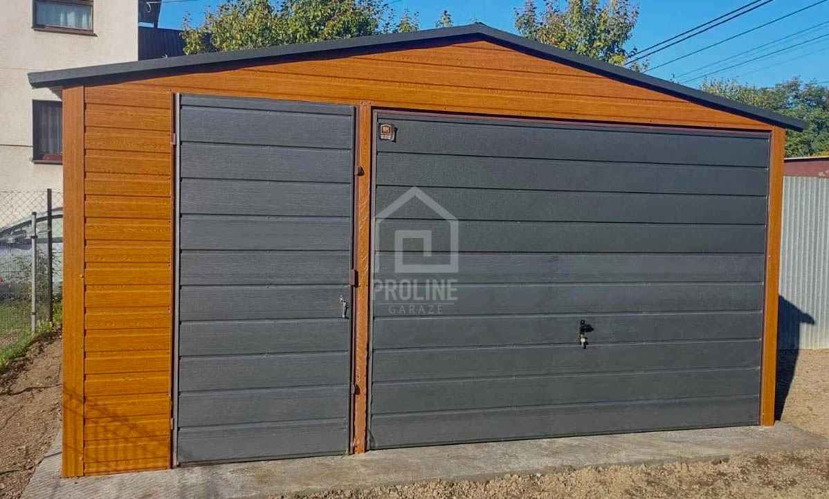Garaż blaszany 5x5 Brama + drzwi + okno drewnopod Dach dwuspad PLG118 Bochnia - zdjęcie 5