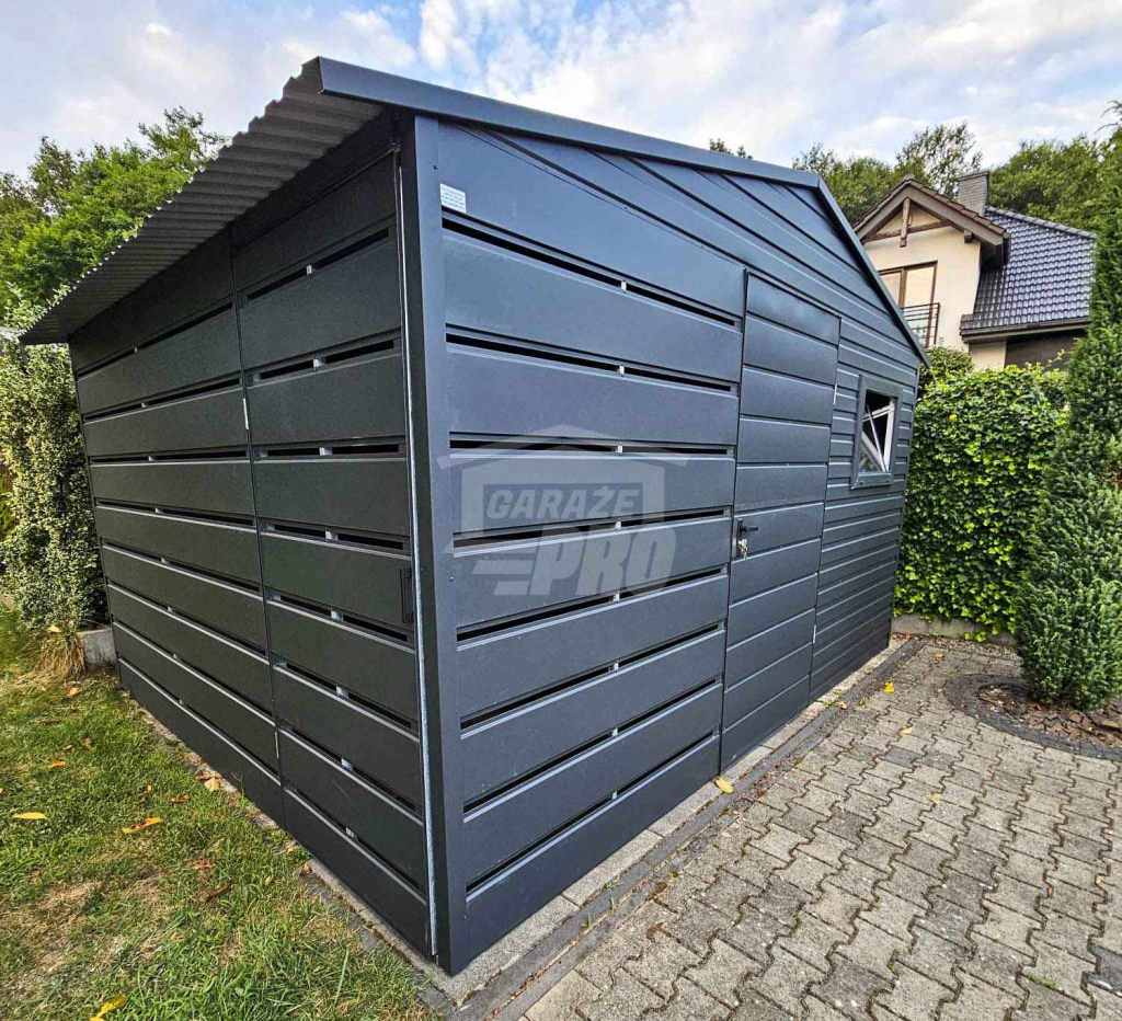 Schowek - Domek Ogrodowy 2,5x3,5 - wiata 1x3,5 drzwi okno dach  GP624 Toruń - zdjęcie 3