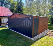 Garaż blaszany 6x4m - 2x brama uchylna - drzwi SO122 Katowice - zdjęcie 4