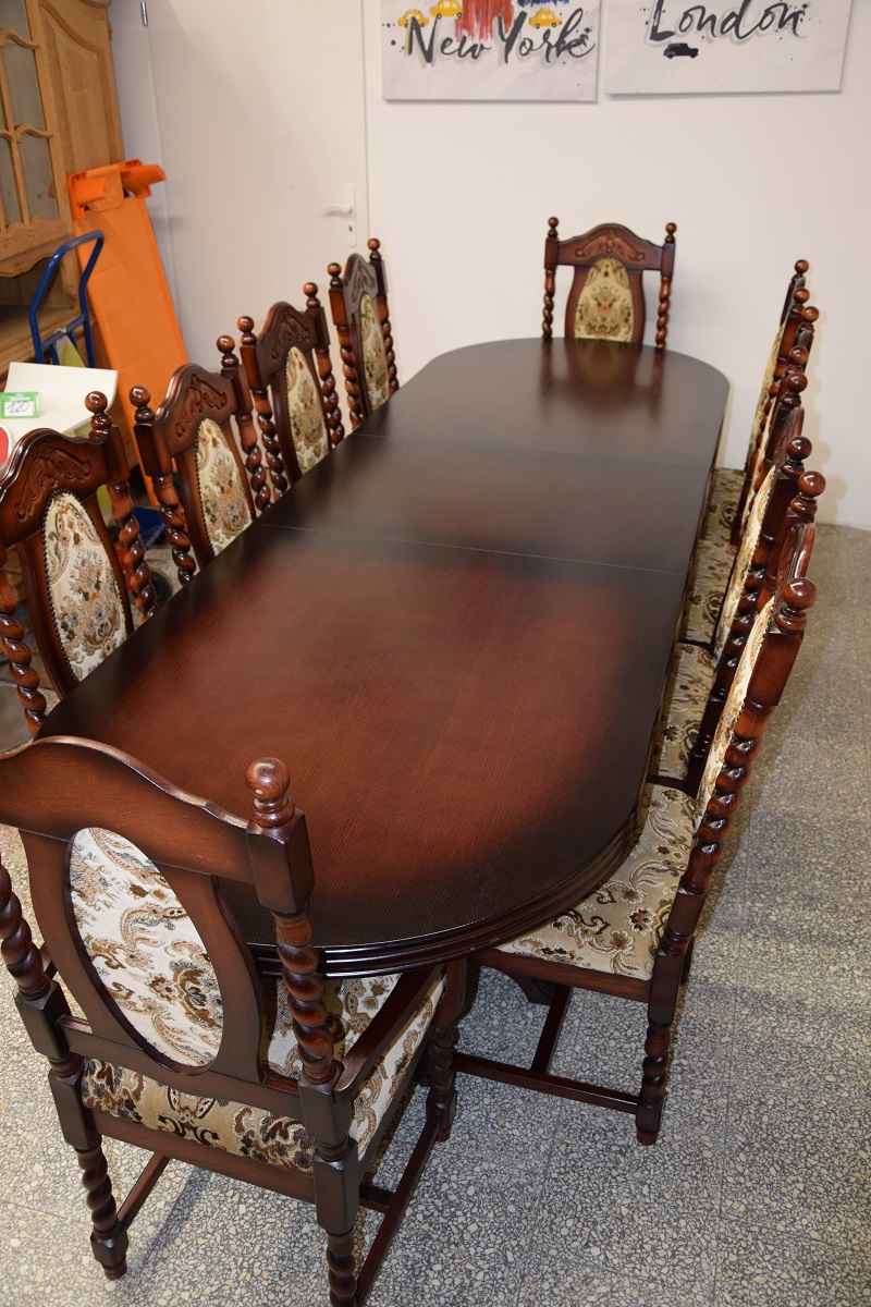 stół rozkładany i 10 krzeseł - komplet jak nowy Olsztyn - zdjęcie 3