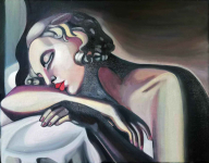 Sprzedam obraz Śpiąca- Tamara Łempicka Bemowo - zdjęcie 1
