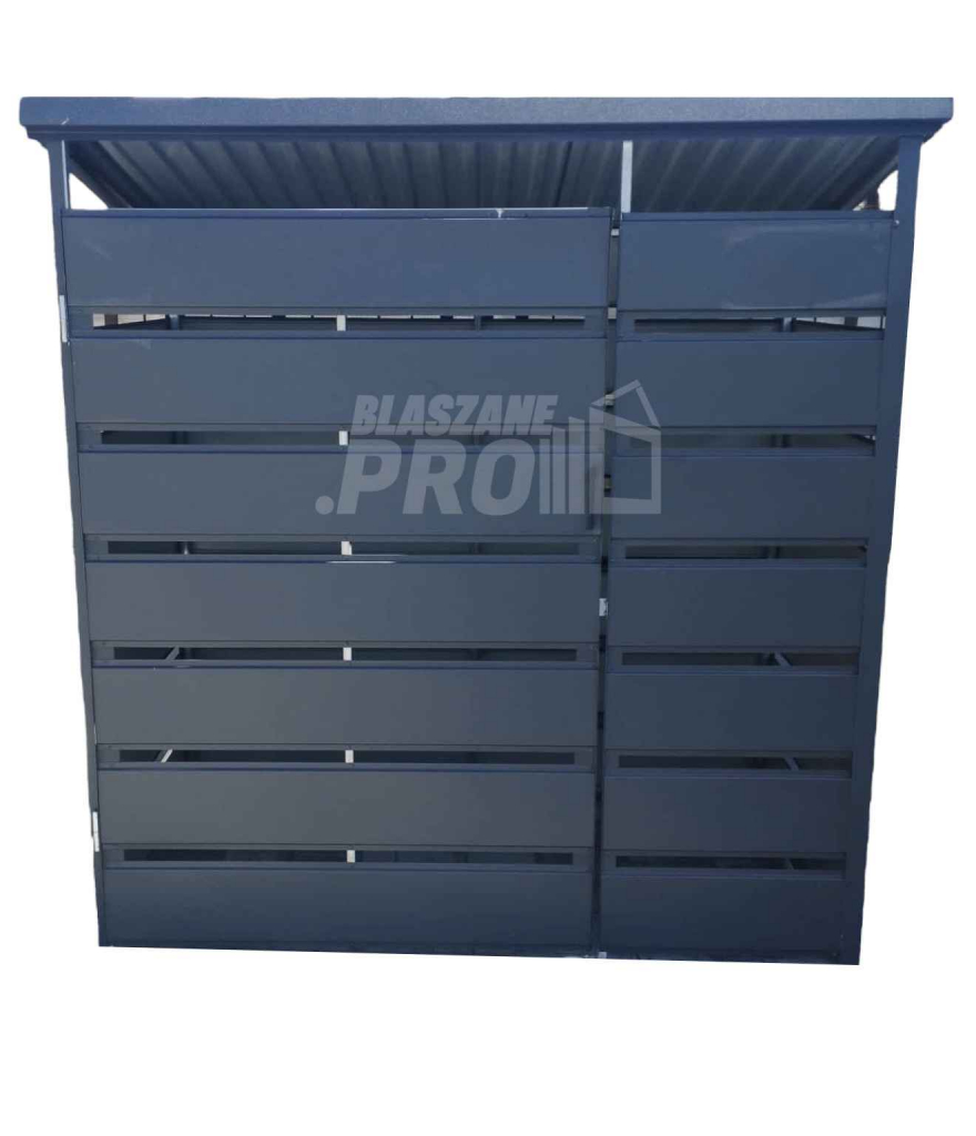 Wiata śmietnikowa spad tył 1,5x0,5m Antracyt Schowek ogrodowy  GP216 Grudziądz - zdjęcie 1