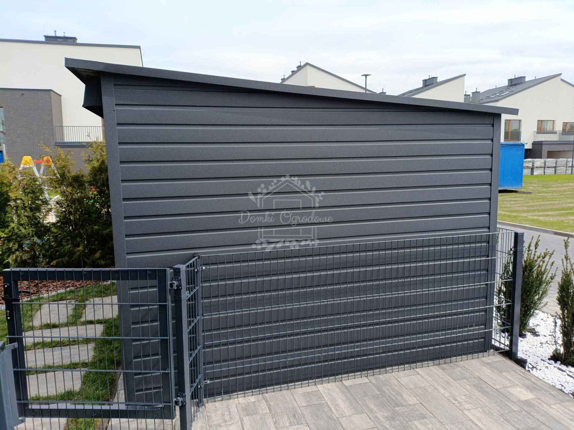 Schowek - domek ogrodowy 5,5x2,5m - drzwi przesuwne  antracyt ID1086 Nysa - zdjęcie 5