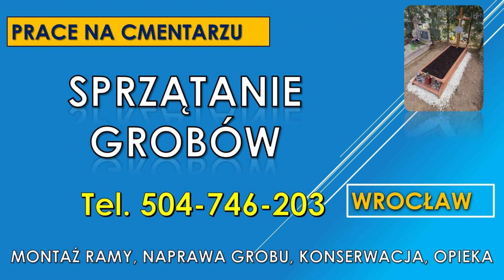 Sprzątanie grobów, grobu t 504746203,cmentarz Wrocław,opieka na grobem Psie Pole - zdjęcie 5