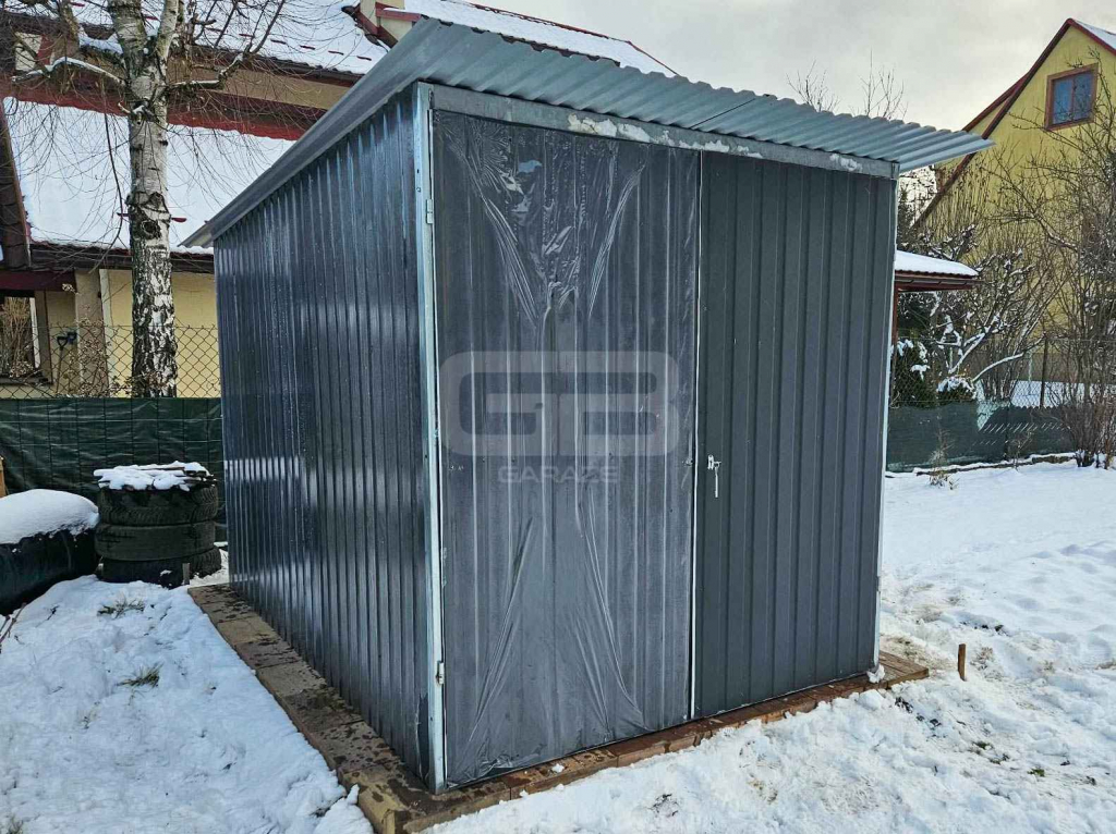 Garaż blaszany 3x5m II gat blaszak na budowę wolnostojący brama GB121 Cieszyn - zdjęcie 4