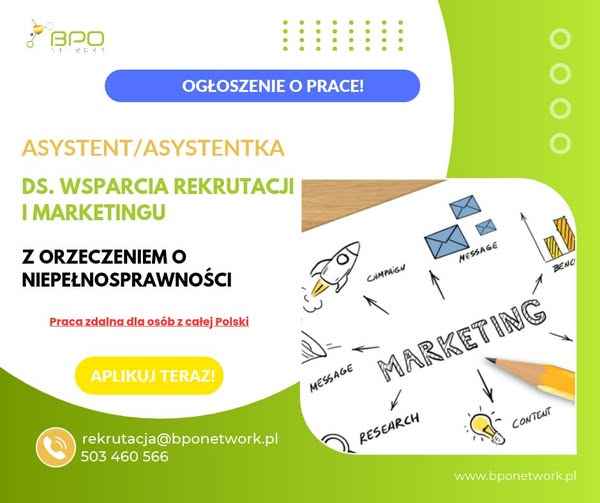 Asystent/ka ds. wsparcia rekrutacji i marketingu zdalnie cała Polska Pabianice - zdjęcie 2