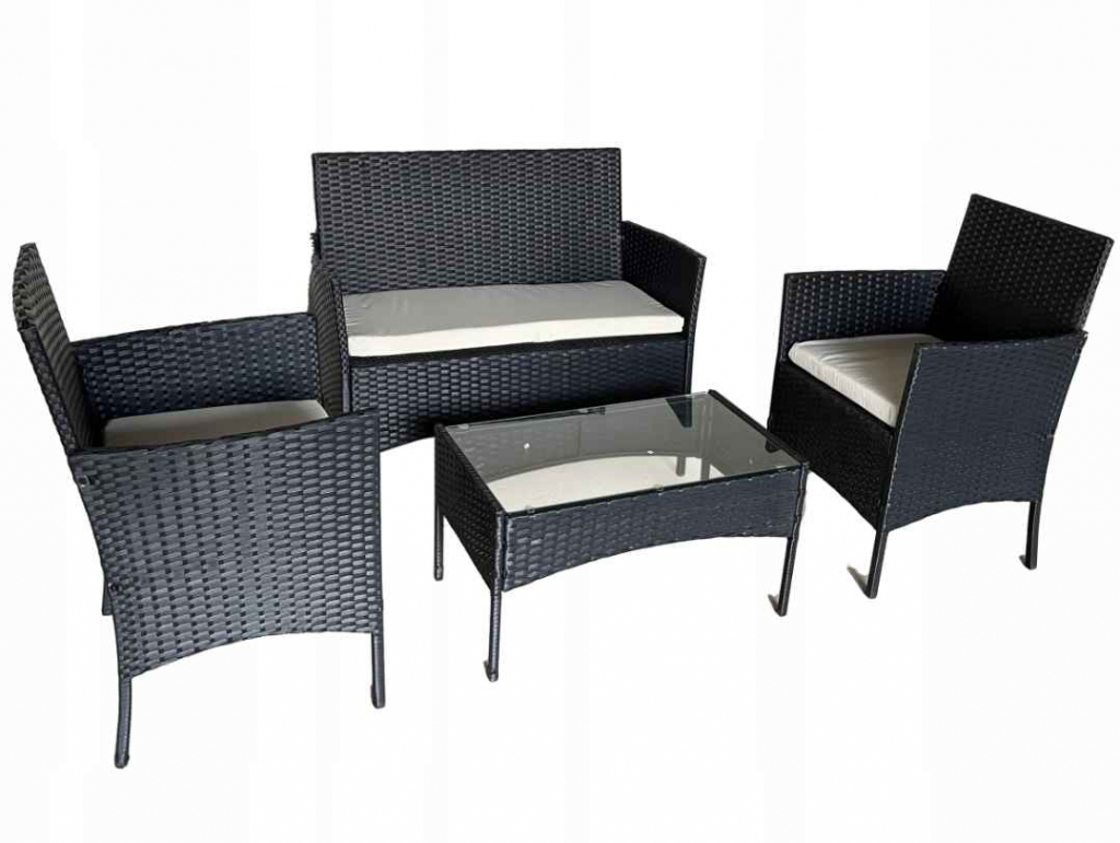 Meble ogrodowe rattanowe 4osobowe Konin - zdjęcie 4