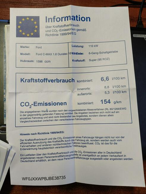 Ford C-Max 1.6 16vBenzyna*150km* Bibice - zdjęcie 12