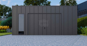 Garaż blaszany 6x6 brama uchylna okno drzwi blacha na rąbek dach GP644 Pabianice - zdjęcie 3