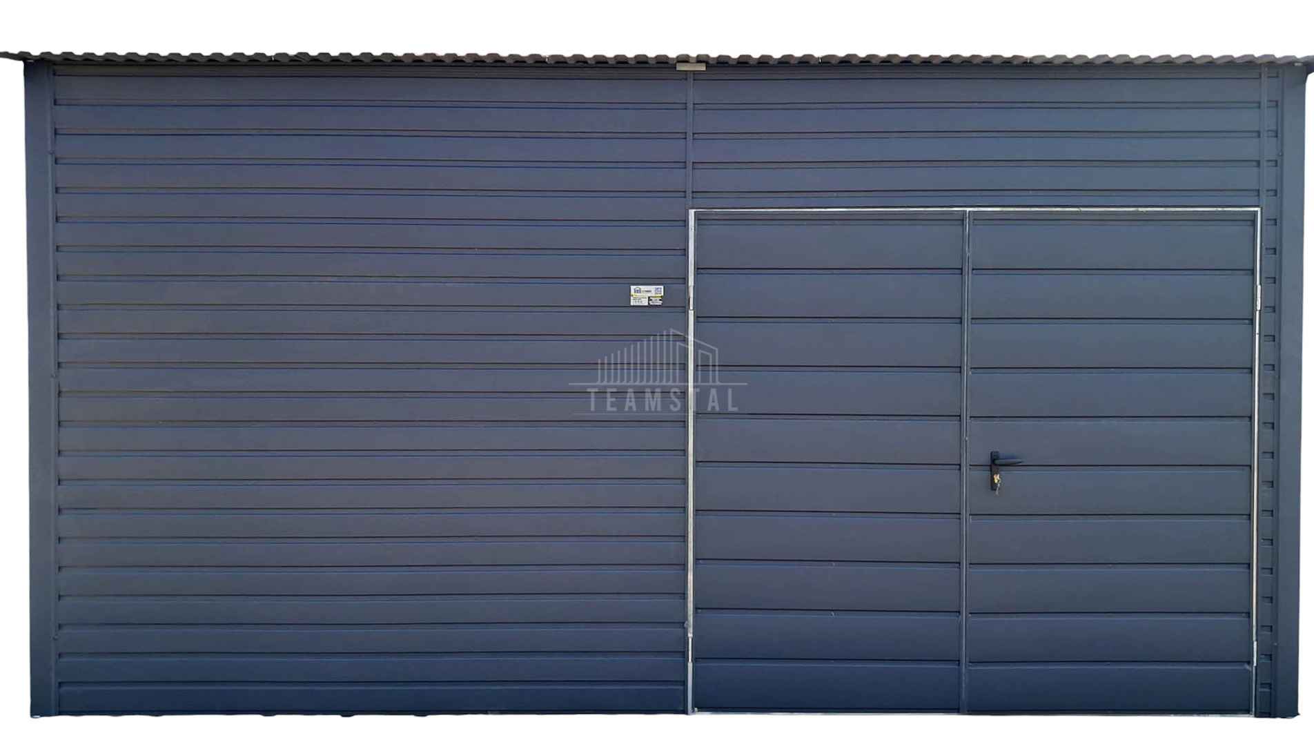 Garaż  Blaszany - Magazyn 4,5x4,5m - Brama dwuskrzydłowa dach TS1068 Otwock - zdjęcie 1