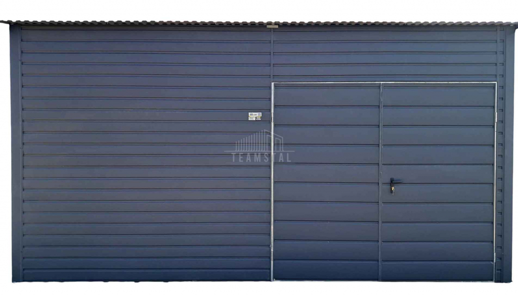 Garaż  Blaszany - Magazyn 4,5x4,5m - Brama dwuskrzydłowa dach TS1068 Otwock - zdjęcie 1