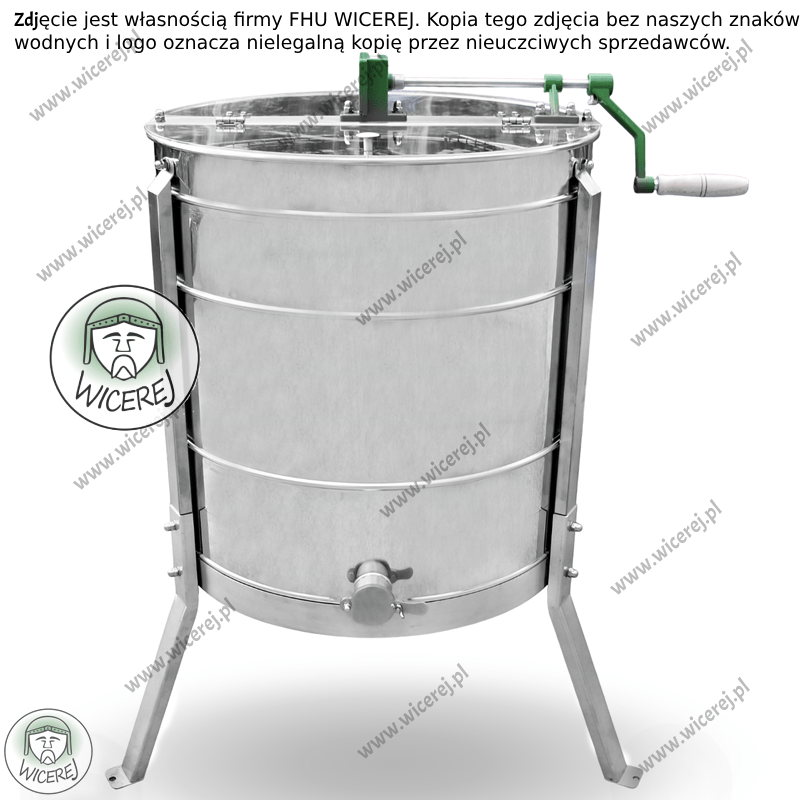 PREMIUM Miodarka 4 ramkowa Diagonalna UNIWERSALNA Ręczna Nierdzewna Jaśliska - zdjęcie 1
