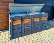 Zabudowa koszy na śmieci wiata śmietnikowa 235x65x110 cm 4x120L  ID872 Nowa Huta - zdjęcie 3