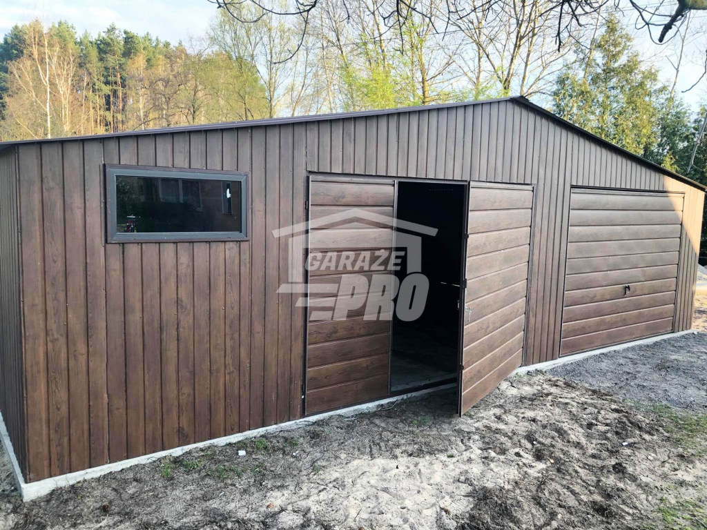 Garaż blaszany 9x6  drewnopodobny Dach dwuspadowy GP137 Stare Miasto - zdjęcie 8