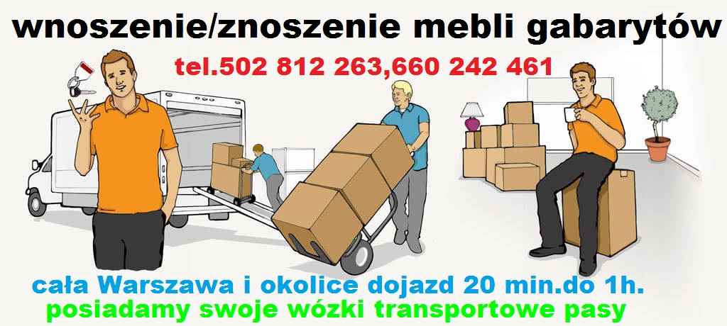 WNOSZENIE/ZNOSZENIE cieżkich przedmiotów mebli gabarytów paczek 24h Mokotów - zdjęcie 1