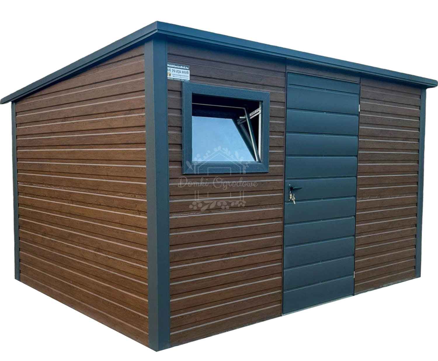 Schowek Domek ogrodowy 3,5x2,5m okno  drewnopodobny  spad w tył ID779 Legnica - zdjęcie 1
