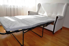 Sofa 2 os. z funkcją rozkładania i puf RADPOL Płock - zdjęcie 12