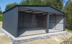 Garaż blaszany 6x5,8 2x Brama uchylna Antracyt Dach dwuspadowy ST116 Czersk - zdjęcie 5