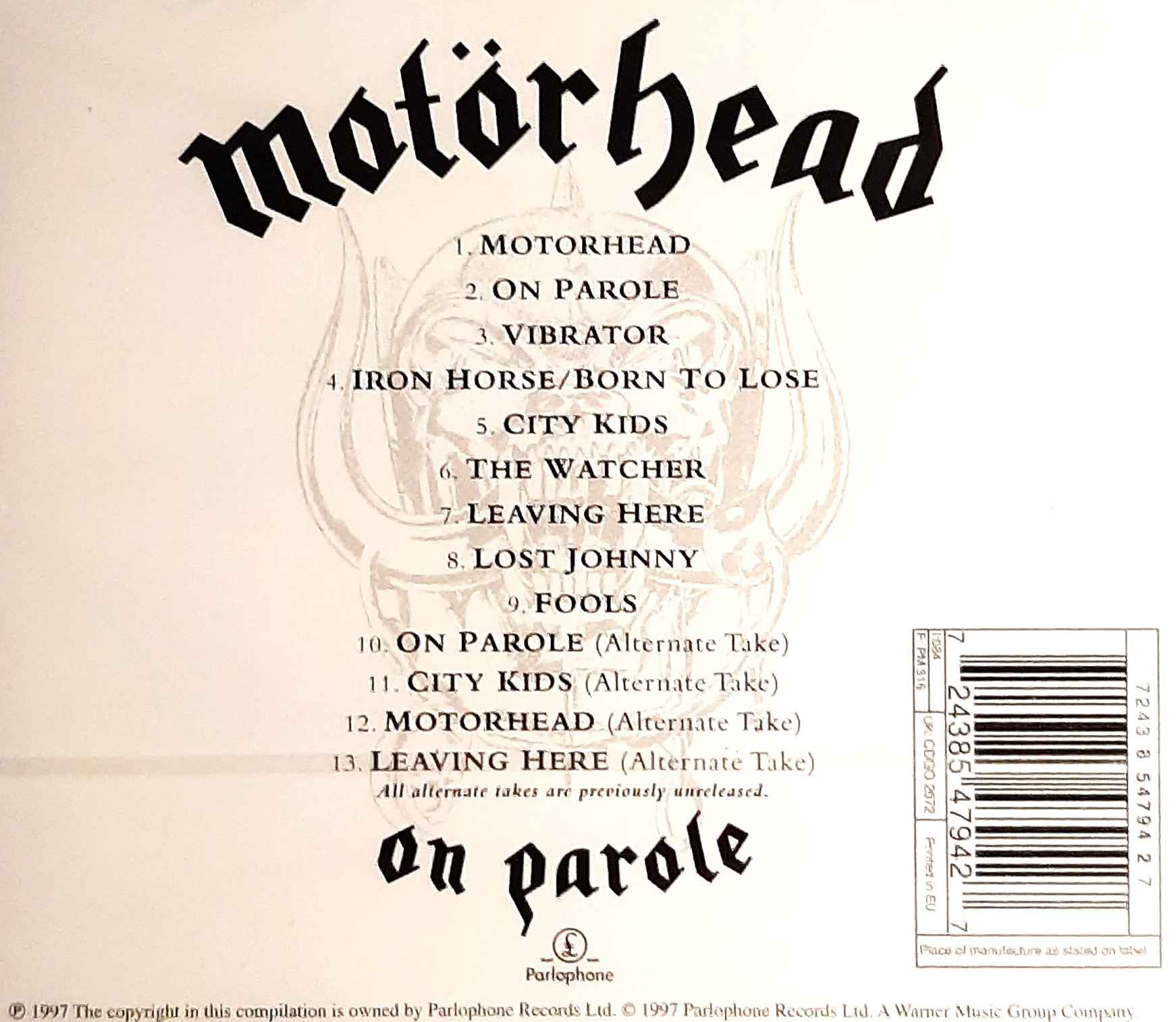 Polecam Album CD Kultowego Zespołu- MOTORHEAD- ON PAROLE Cd Bielany - zdjęcie 2