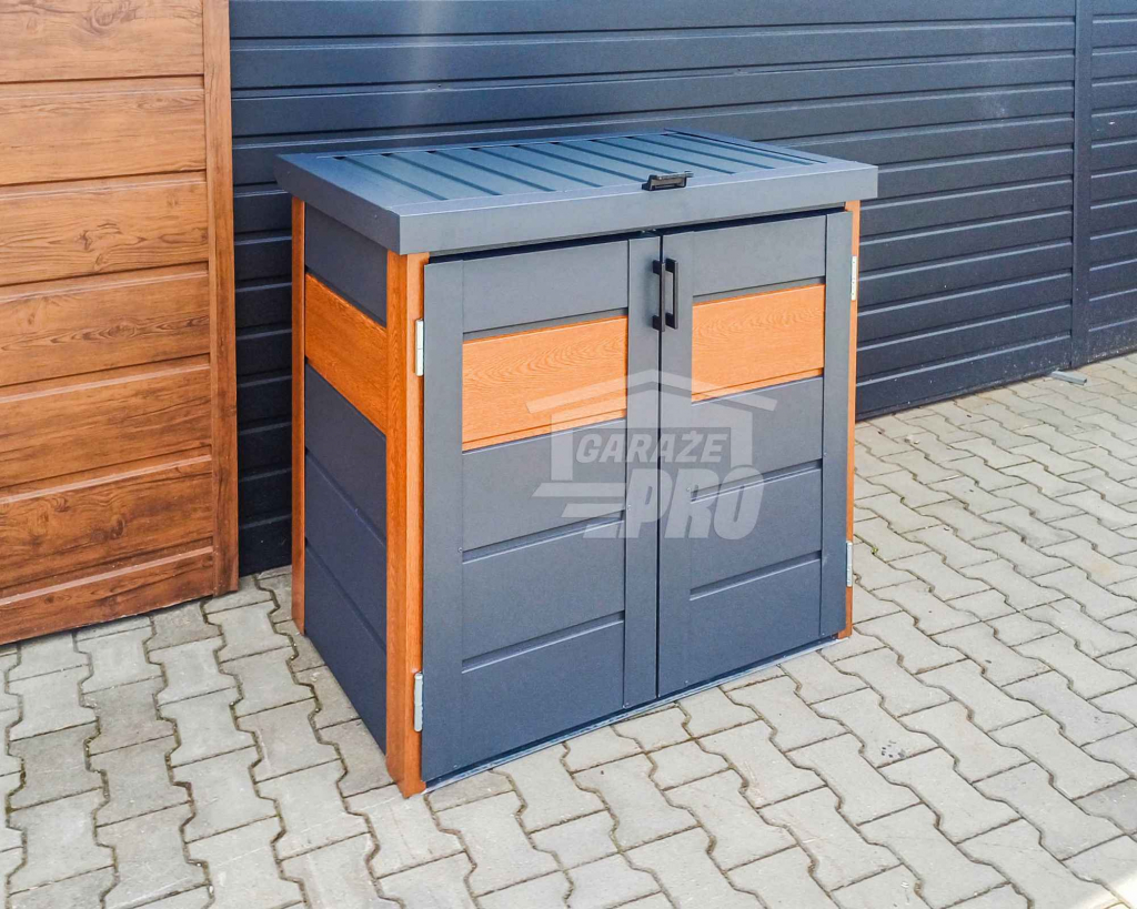 Zabudowa koszy na śmieci obudowa kubłów 120x65x110 cm 2x120L GP509 Olsztyn - zdjęcie 8