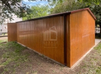 Garaż blaszany 5x6m - brama dwuskrzydłowa dach  rynny ID1243 Lubin - zdjęcie 2