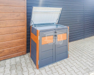 Zabudowa koszy na śmieci obudowa kubłów 120x65x110 cm 2x120L GP509 Olsztyn - zdjęcie 3