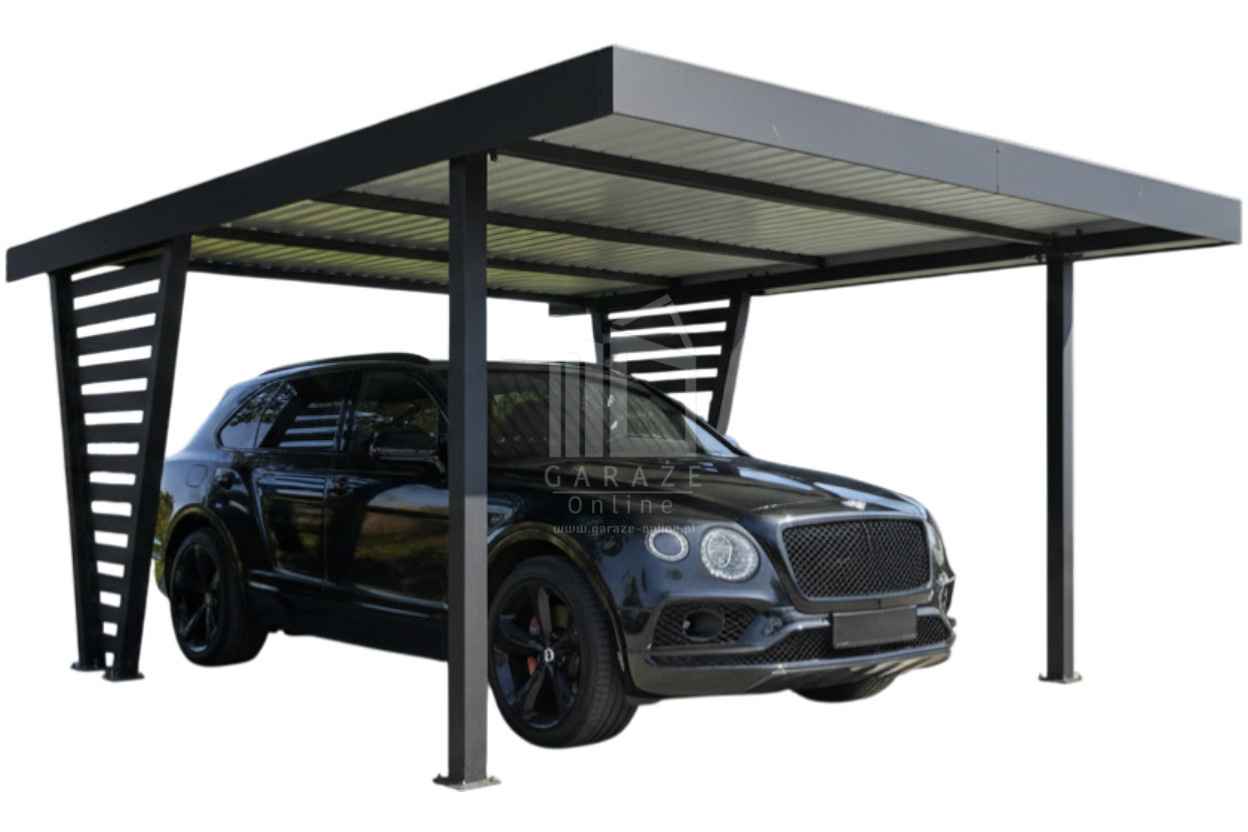 Carport V PREMIUM 4x4,7m Wypełnienie panelami Wiata samochodowa ID1190 Olsztyn - zdjęcie 1