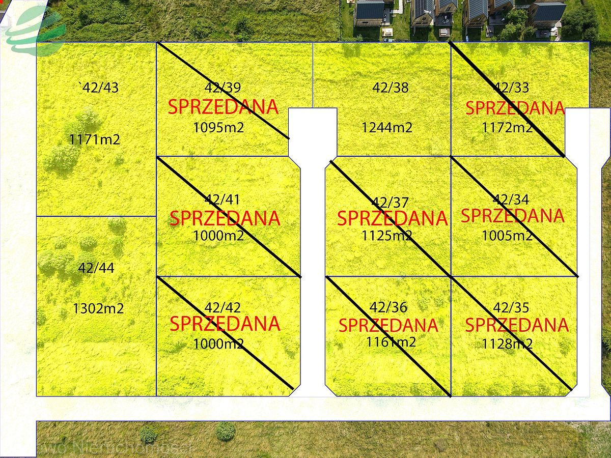 Uzbrojona działka 1302m2 budowlana pod lasem Rusin Rusinowo - zdjęcie 3