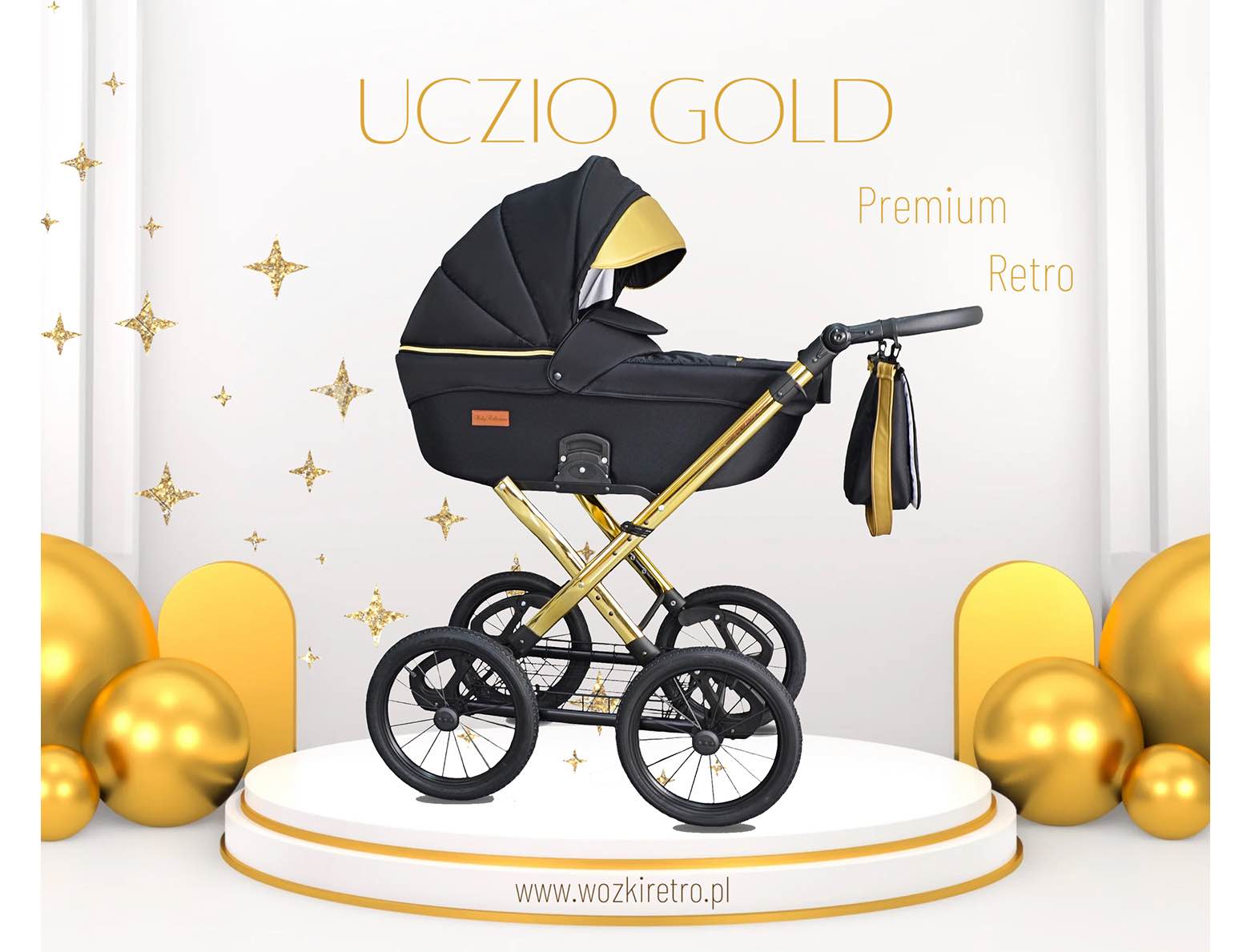Wózek Dziecięcy Gold Uczio Retro GT  zestaw 3w1 Premium Nowe Miasto - zdjęcie 1