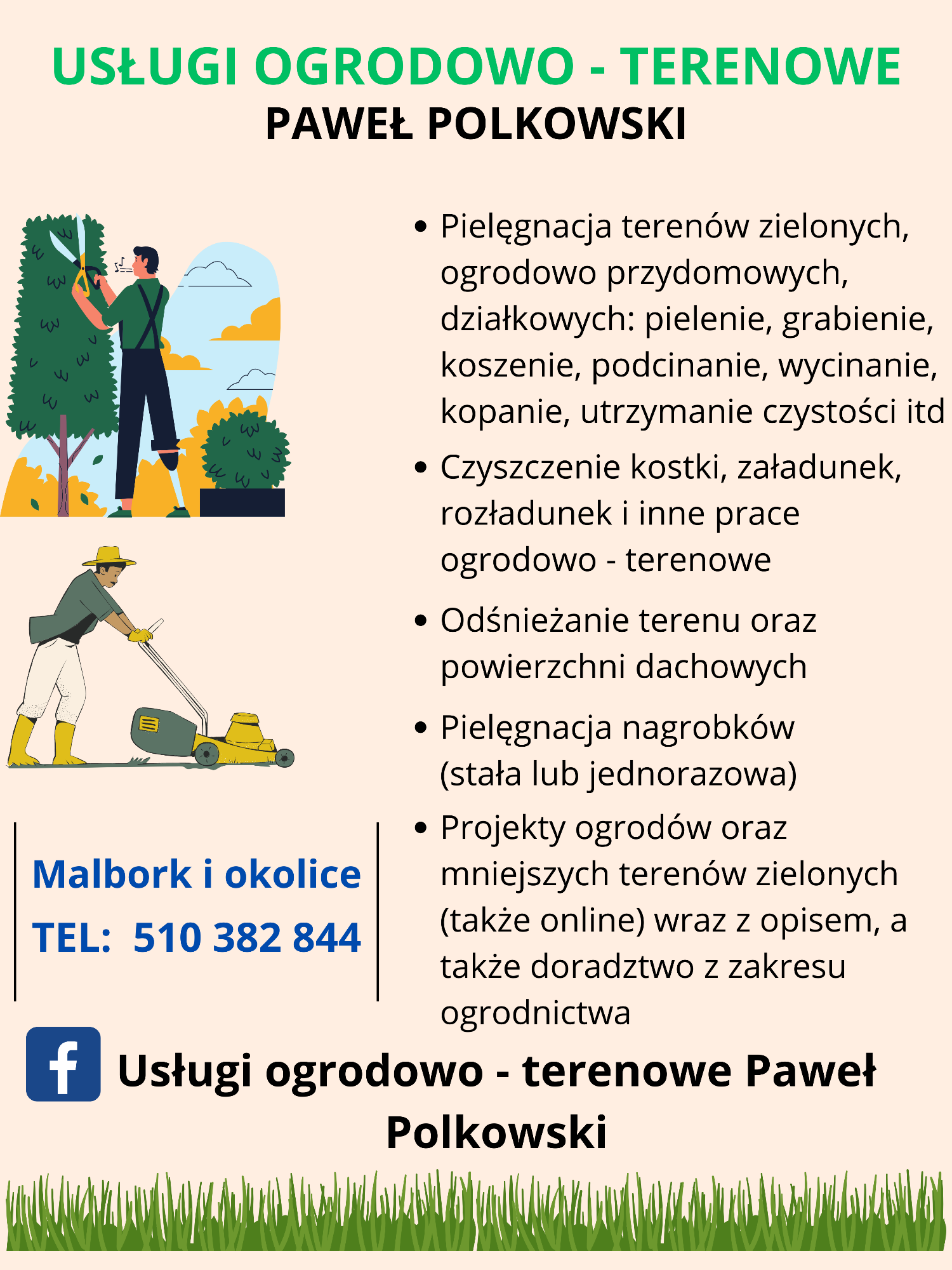 Odśnieżanie, pielęgnacja nagrobków, tereny zielone.  Malbork i okolice Malbork - zdjęcie 1