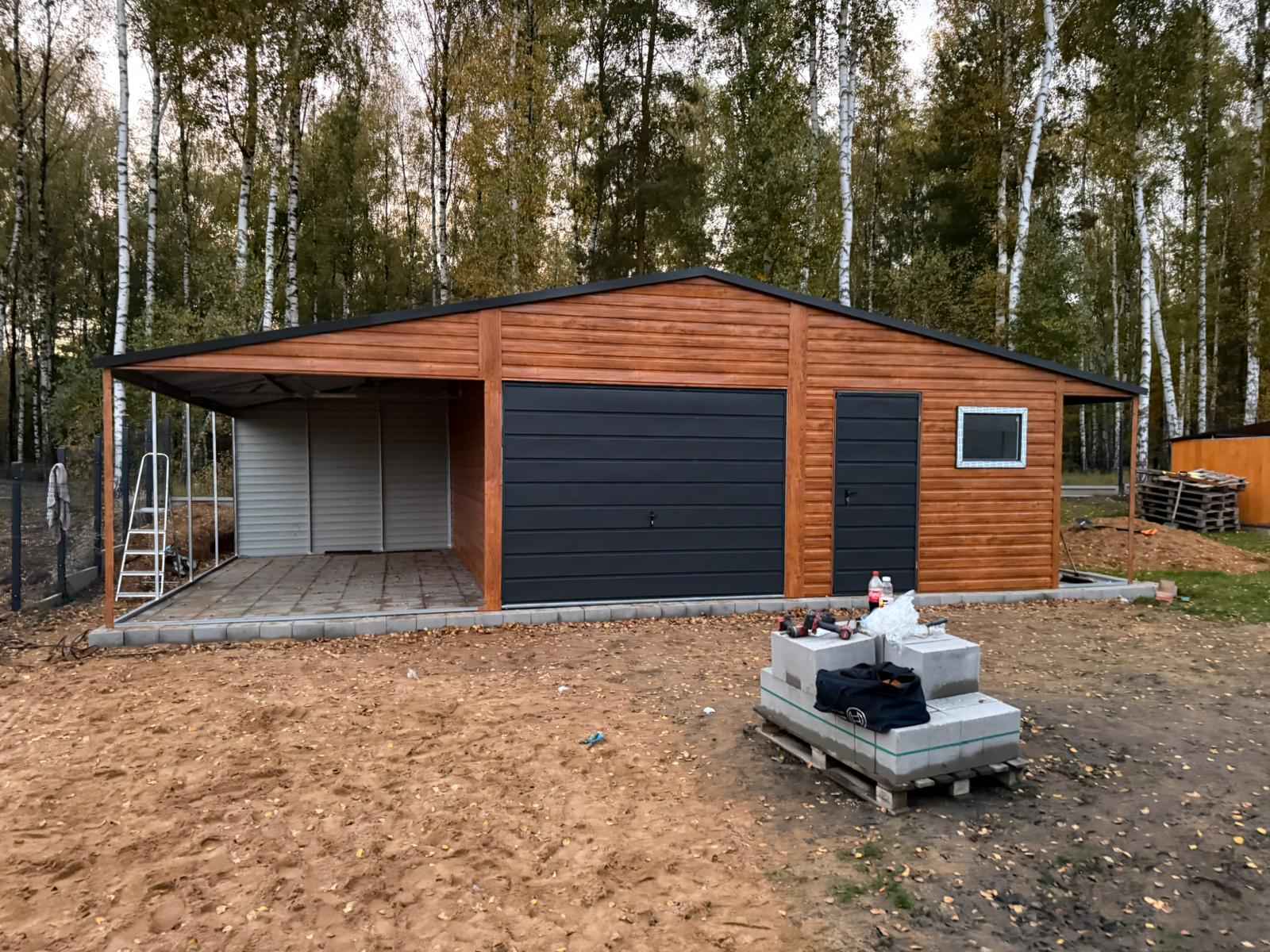 Garaż Blaszany Blaszak 10x6 dwuspadowy drewnopodobny PRODUCENT Reda - zdjęcie 2