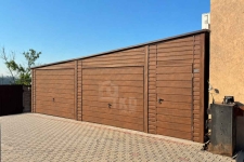 Garaż blaszany 8,5x6 m 2x brama drzwi dach spad na bok rynny TKD464 Stargard - zdjęcie 4