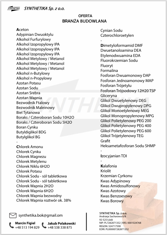 Odczynniki Chemiczne - Rozpuszczalniki - Sole - Kwasy | SYNTHETIKA Śródmieście - zdjęcie 4