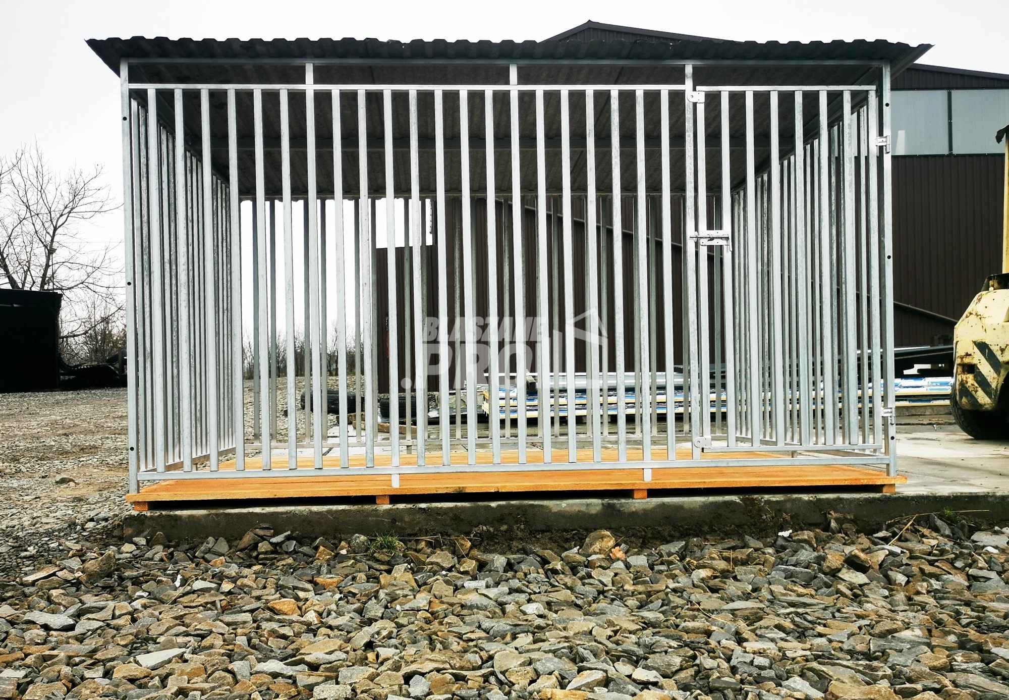 Kojec dla Psa 3x2m z profili zamkniętych + Podłoga drewniana GP266 Sanok - zdjęcie 6