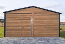 Garaż blaszany 6x5,8 2x Brama Okna PCV Drzwi Rynny Blachodach ID983 Chełm Górny - zdjęcie 6