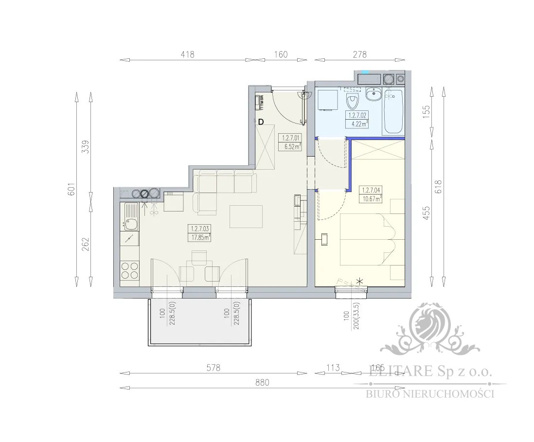 REALIZACJA 04.2026/Mieszkanie 2 pok.39,26m2/ balkon/Krzyki Wrocław - zdjęcie 2