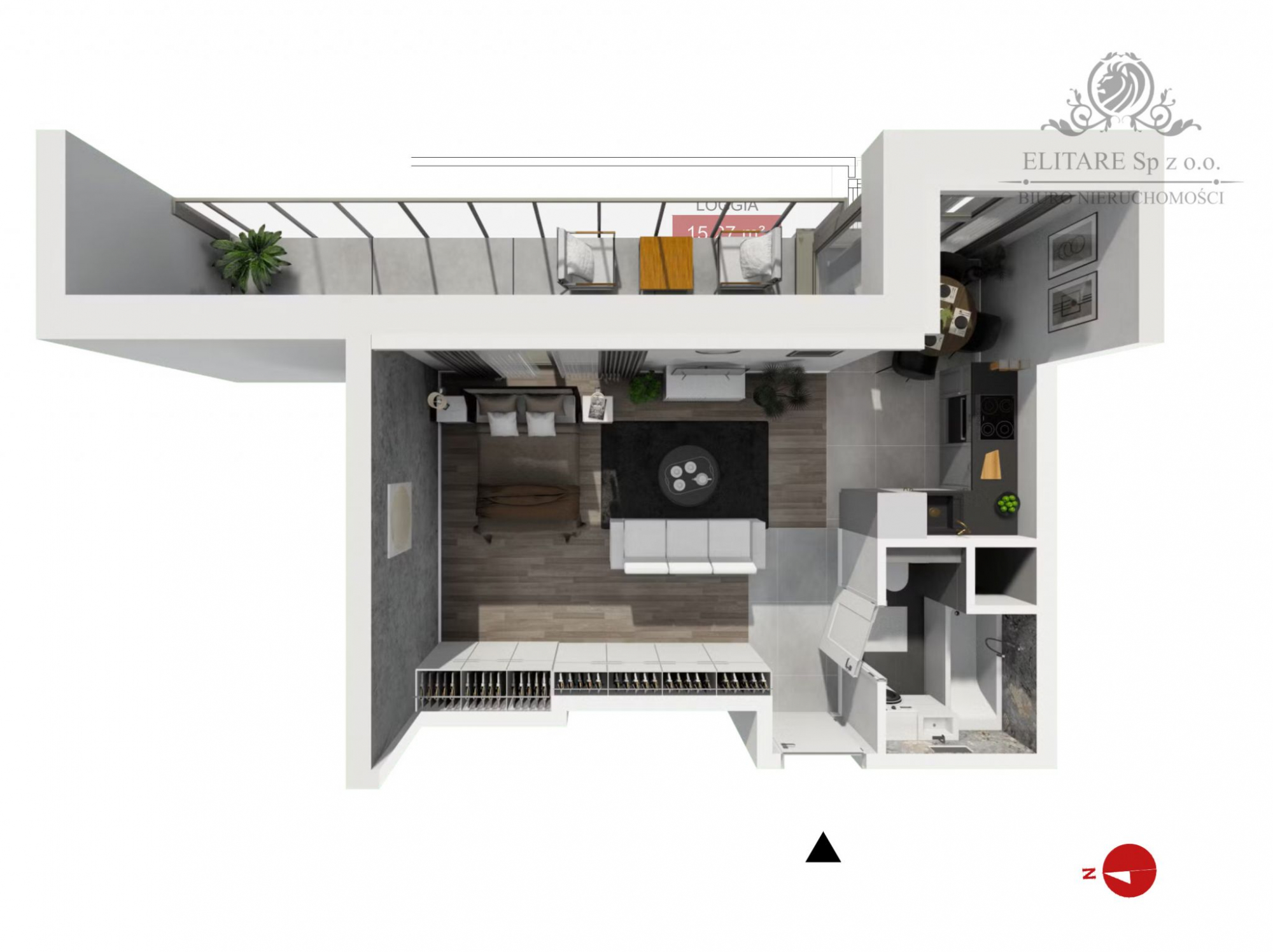 Mieszkanie 1pok. o pow 32,70m2 z loggią 15,27m2/ Reymonta Wrocław Wrocław - zdjęcie 4
