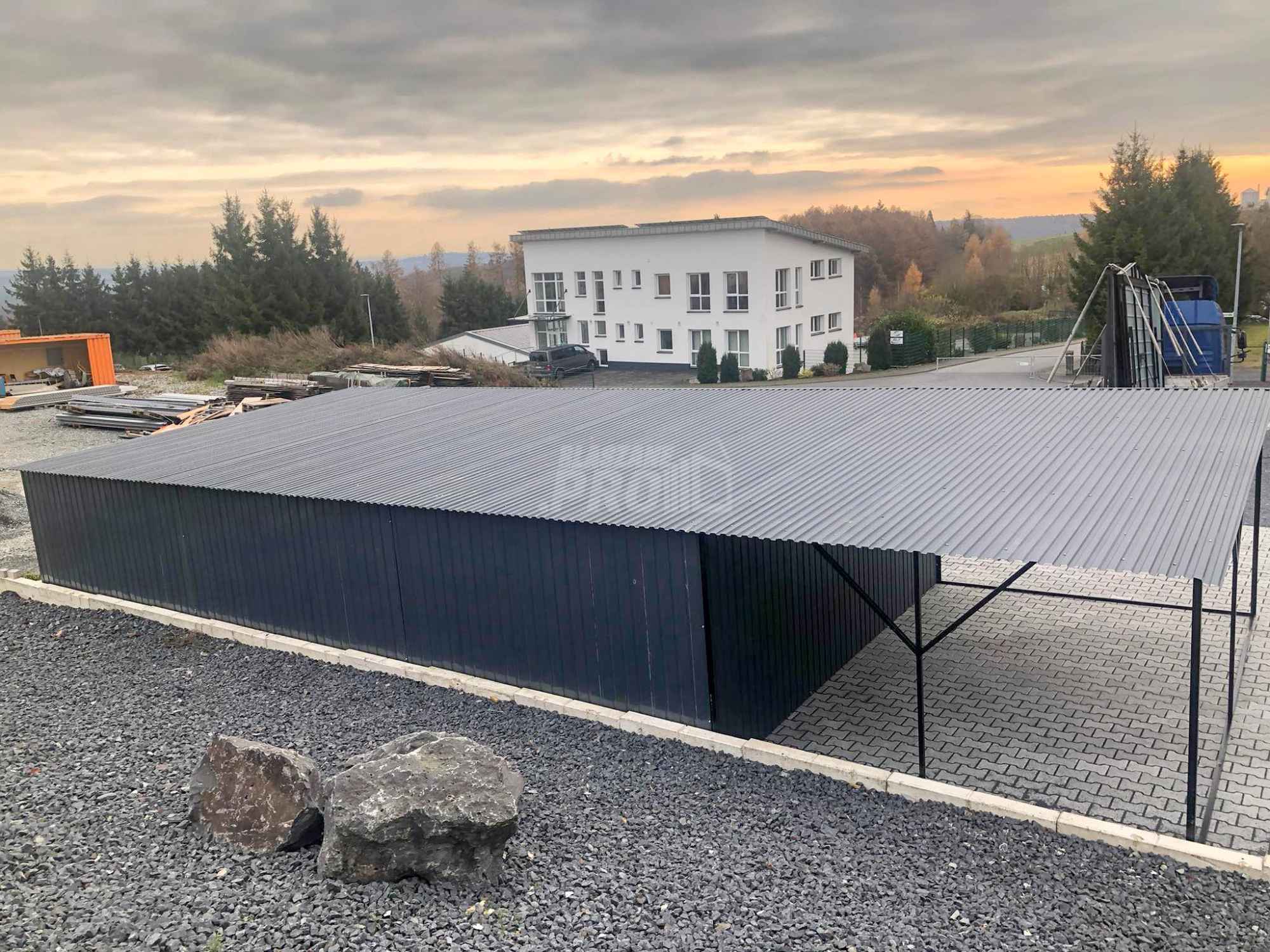 Garaż blaszany 9x6 + wiata 3x6 3x Brama uchylna spad w tył  GP162 Nowy Sącz - zdjęcie 3