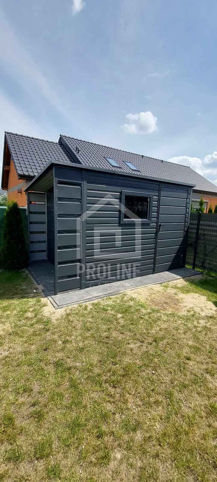 Schowek domek ogrodowy 2,5x2,5m +wiata 0,5m drzwi okno spad tył PLG147 Gorzów Wielkopolski - zdjęcie 4