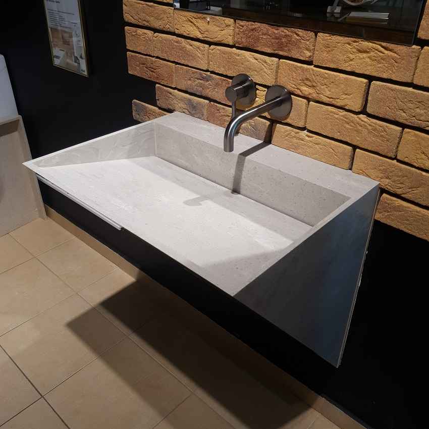 Umywalka jednoosobowa z odpływem liniowym tylnym (solid surface) Bydgoszcz - zdjęcie 8