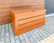 Skrzynia ogrodowa metalowa kufer 120x50x70cm złoty dąb ID863 Żnin - zdjęcie 7