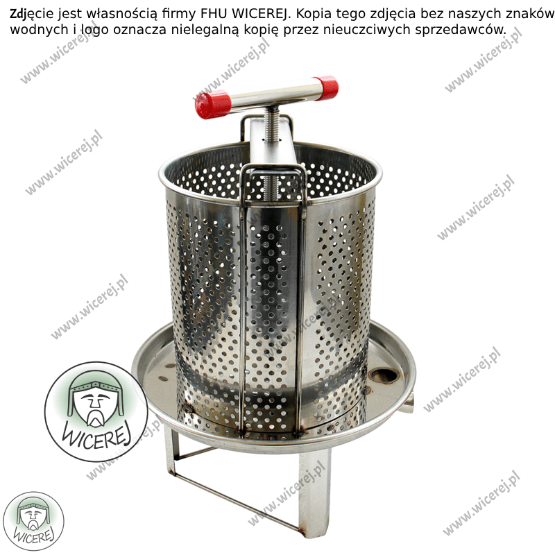 Prasa ręczna do wosku, odsklepin i owoców nierdzewna praska wyciskarka Jaśliska - zdjęcie 7