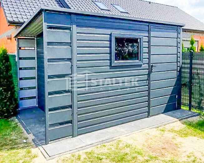 Schowek - Domek Ogrodowy 2,5x2,5m + Wiata 0,5 Drzwi Okno  Dach  ST143 Szczecinek - zdjęcie 2