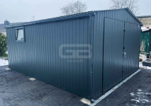 Garaż blaszany 4x5 Brama + okno Antracyt  Dach dwuspadowy GB161 Nowogard - zdjęcie 2