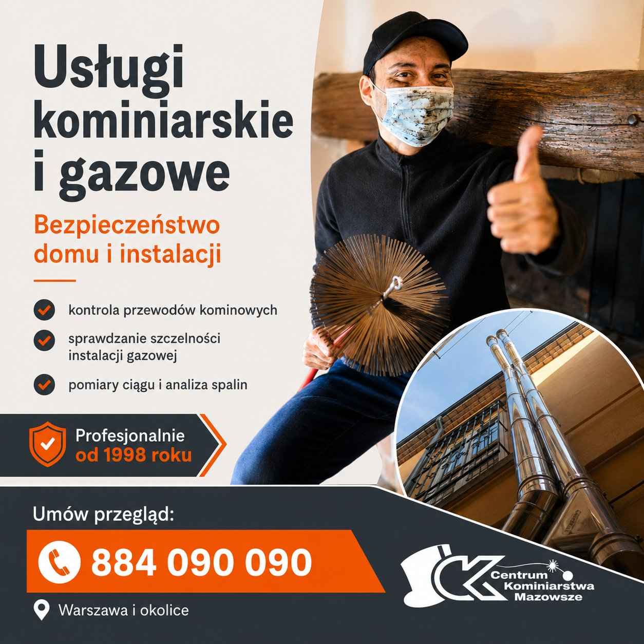Czyszczenie kominów - Warszawa Garwolin - zdjęcie 1