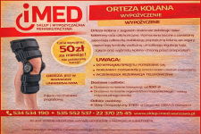 Orteza kolana z zegarem wynajem Warszawa IMED