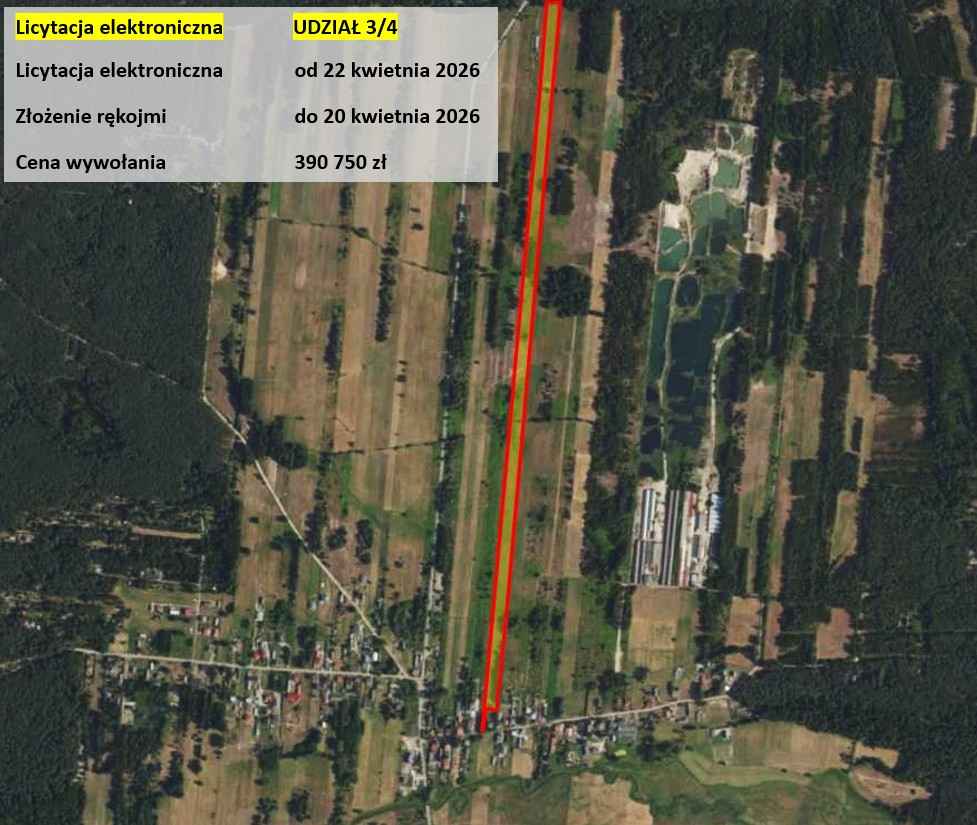 Udział 3/4, licytacja komornicza, pod zabudowę jednorodzinną Łosie - zdjęcie 1