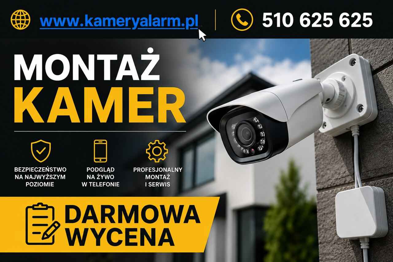 MONTAŻ KAMER ŁÓDŹ – DARMOWA WYCENA | OK-SYSTEMY ZABEZPIECZEŃ Widzew - zdjęcie 1